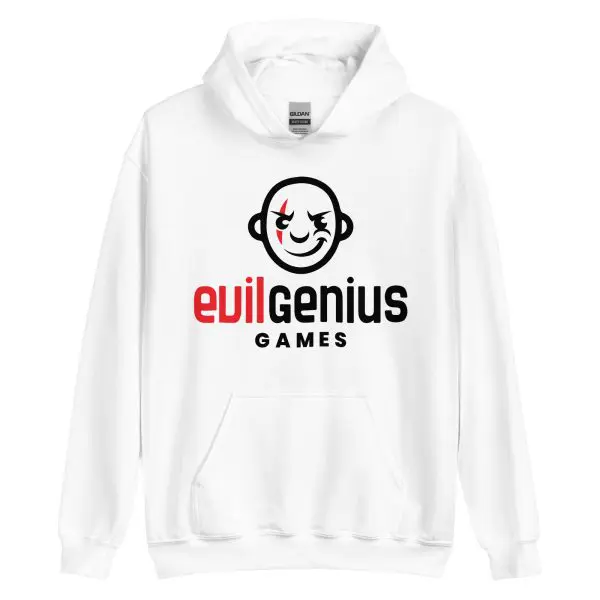 Evil Genius Games Unisex Hoodie (white)